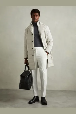 Reiss Patrick Longline Quilted-Shell Coat with Inner GiletL