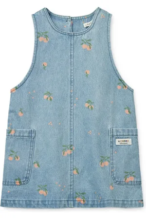 Liewood Blue 100% Organic Cotton Angelica Printed Denim Dress104110cm