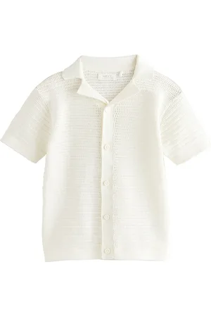 Next Textured Revere Collar Short Sleeve Knitted 100% Cotton Polo Shirt (3mths-7yrs)12