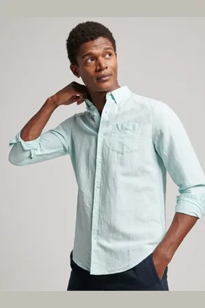 Superdry Studios linnen katoenen overhemd met knopenS