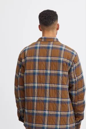 Blend Toffee Quilted Check 100% Cotton OvershirtXL