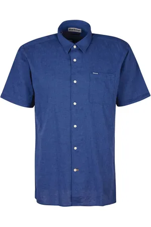 Barbour Nelson overhemd met korte mouwen van linnenmixS