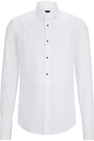 HUGO BOSS Slim Fit Stretch Poplin Oxford 100% Cotton Shirt43 cm R (UK 17 R)