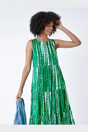 Roman Tie Dye Print Sleeveless Smock Dress42
