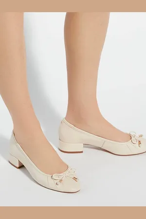 Dune Amazing Pleated Pearl Bow Flat Shoeseu355