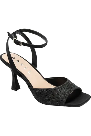 Ravel Peep-Toe Block-Heel Mule SandalsEU 38 (UK 5)