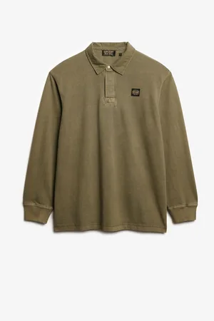 Superdry Long Sleeved Contrast Stitch Rugby 100% Cottton Shirtlarge