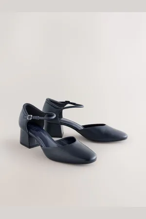Next Forever Comfort Leather Round Toe Block Heels4 EU 37 W