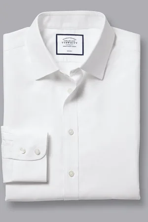 Charles Tyrwhitt Non-iron Twill Slim Fit 100% Cotton Shirt41 cm R (UK 16 R)