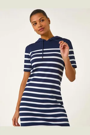 Roman Stripe Hooded Knit Dress48