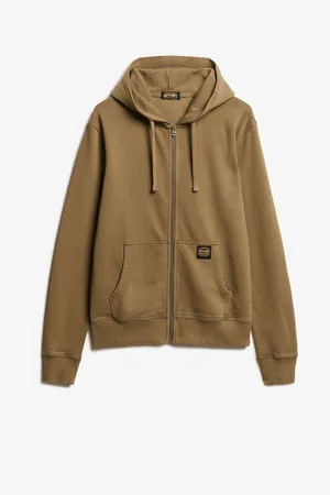Superdry 100% katoenen hoodie met contrasterende stiksels en ritssmall