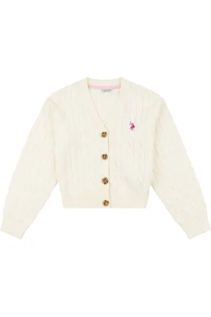 U.S. Polo Assn. U. S. Polo Assn. Girls Cable Knit Cardigan10