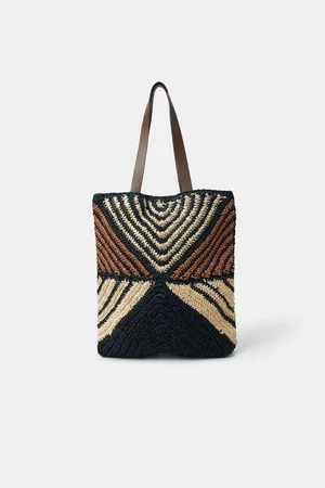 Accessorize Mix Raffia Tote Bageen