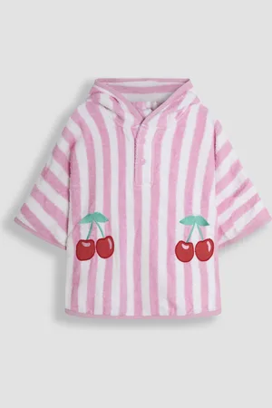 JoJo Maman Bébé 100% Cotton Cherry Towelling Poncho8692cm