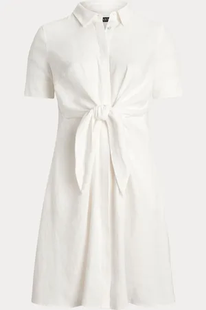 Ralph Lauren Curve Wakana Linen Belted Shirt Dress46