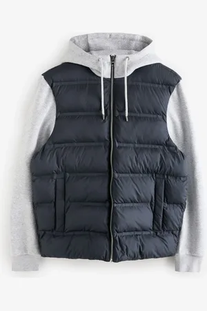 Next Hybride Pufferjack met jersey mouwXXL