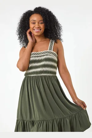 Roman Petite Crochet Trim Strap Dress44