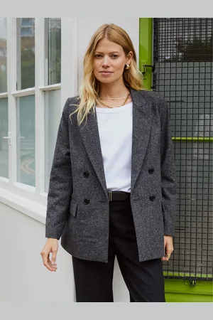 Baukjen Grijze Eugenie maatsnitblazer van wolmix42