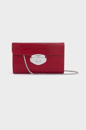 Osprey Rode omvormbare leren Belmont clutchEén