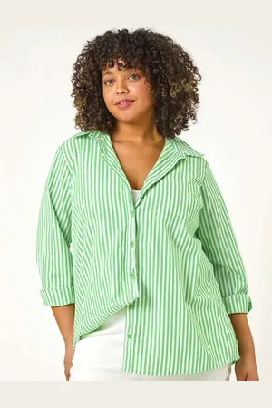 Roman Curve Stripe Buttoned Shirt46