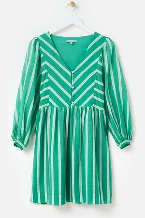 Oliver Bonas Striped V-Neck Mini Dress36