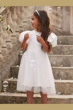 Lipsy London Flower Girl Puff Sleeve Occasion Dress (2-16yrs)11 Jaar (146cm)
