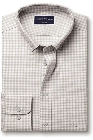 Charles Tyrwhitt Classic Fit Check Non-Iron Twill 100% Cotton ShirtLarge