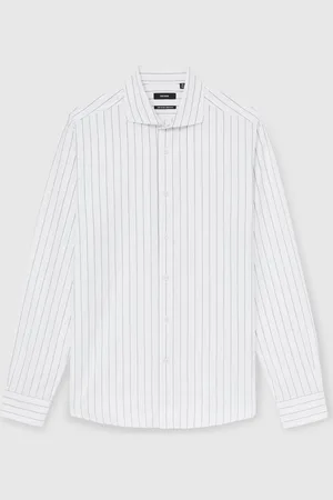 Reiss Mayfair Cotton Cutaway-Collar Stripe Shirtlarge