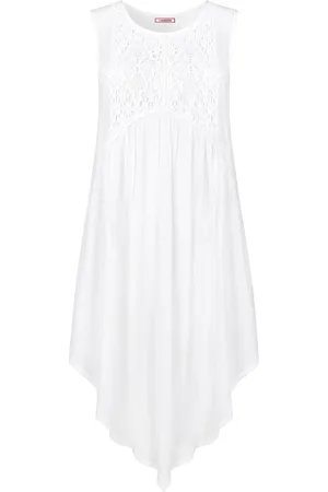 Joe Browns Handkerchief Hem Lace Panel Long Line Top42