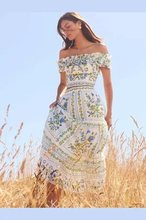 Forever New Francine Printed Maxi Skirt With A Touch Of Linen42