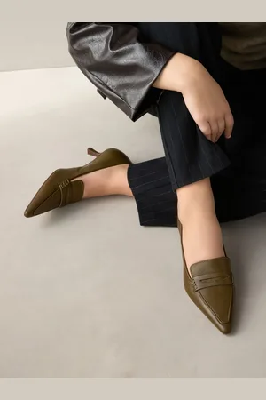 Next Forever Comfort Leather Point Kitten Loafer HeelsEU 40 (UK 6.5)