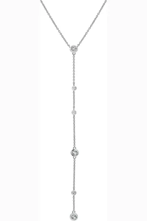 Hot Diamonds Silver Tone Tender Waterfall Statement NecklaceEén