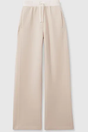 Reiss Laney Wide-Leg Jersey Drawstring JoggersSmall