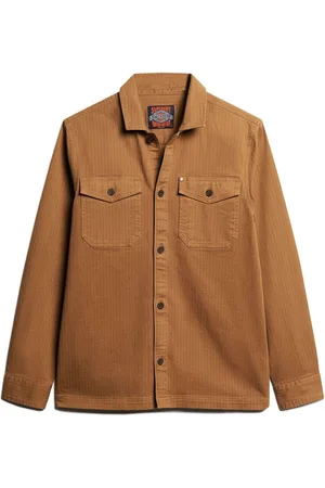 Superdry The Merchant Store overshirt met visgraatmotiefS