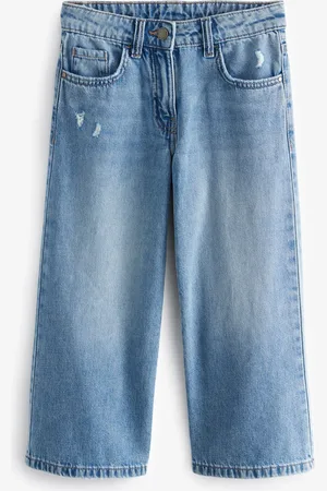 Next Wide Leg 100% Cotton Jeans (6-16yrs)8 Jaar (128 cm)