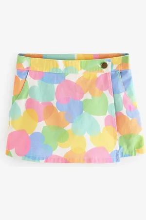 Little Bird Rainbow Confetti Heart Twill 100% Cotton Skort11