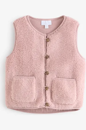 The White Company Pink Recycled Borg Gilet110116cm