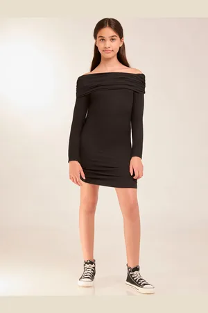 Lipsy London Bardot mini-jurk met lange mouwen voor tieners (9