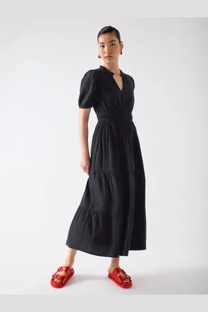LK Bennett Felicity Spring Gather Detail 100% Cotton Dress38
