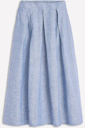Boden Verity Linen Midi Skirt36