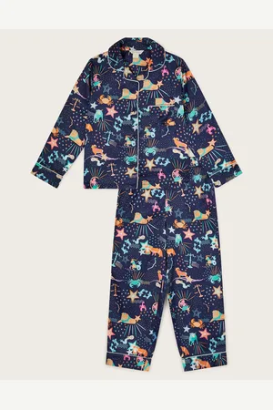 Monsoon Satijnen pyjama met dierenriemprint5