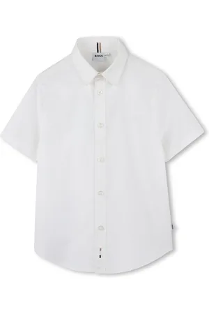 HUGO BOSS Short Sleeve Logo Occasion 100% Cotton Shirt12 Jaar (152cm)
