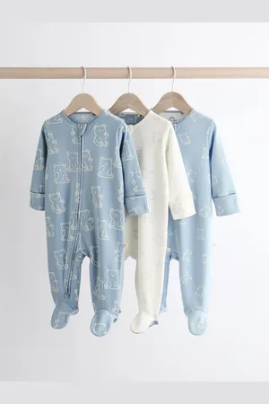 Next Set van 3 100% katoenen babypyjama