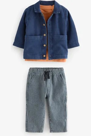 Next Set van shacket, T-shirt en jeans (3mnd-7jr)3