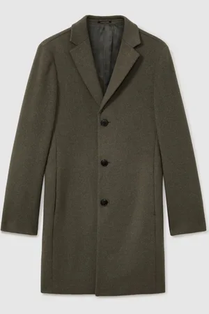 Reiss Gable Epsom jas van wolmix met enkele rij knopenM
