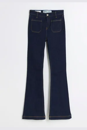 River Island Mid Rise Pocket Front Flare Jeans36 L