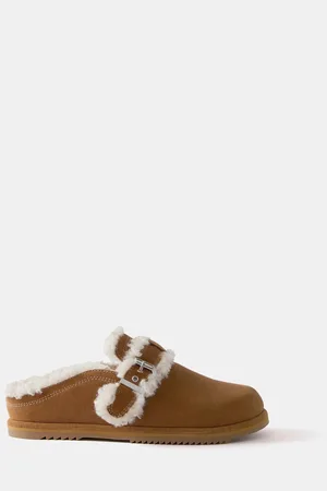 mint&berry Tan Suede Clog SlippersEU 36 (UK 3)
