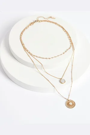 Next Ketting in 3 lagen met bloemEén