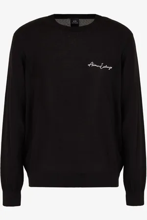 Armani Exchange Knitted Logo Black JumperM