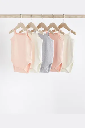 Next Baby Strappy 100% Cotton Vest Bodysuits 5 Pack1.5